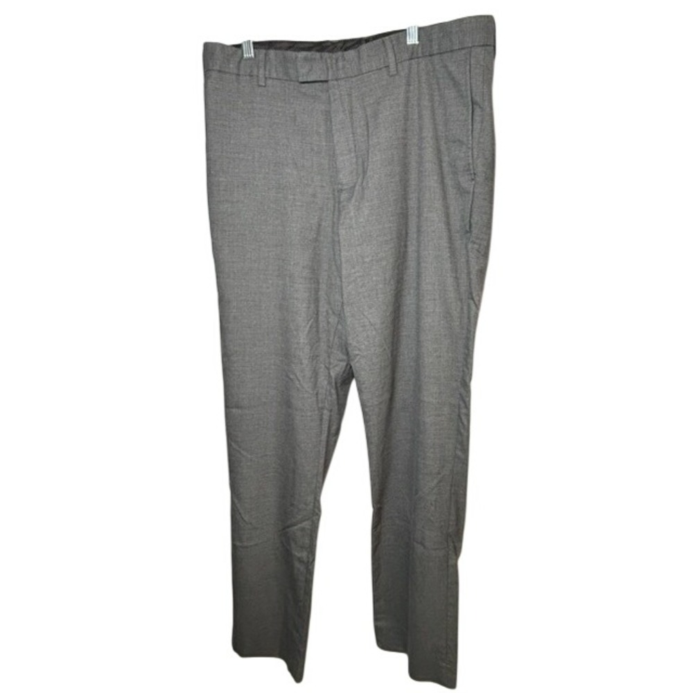 Banana Republic Men's Slim Fit Gray Microcheck Dress Pants 34x34